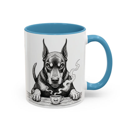 Grumpy Doberman Coffee Club — Art Print / Mug