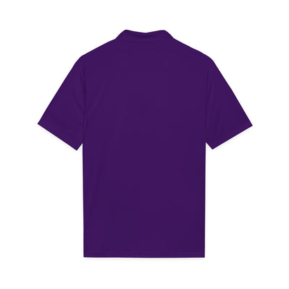Embroidered Giraffe Polo Shirt — Lightweight White Performance Golf Polo