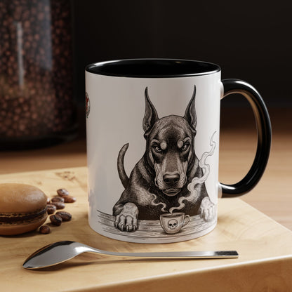 Grumpy Doberman Coffee Club — Art Print / Mug