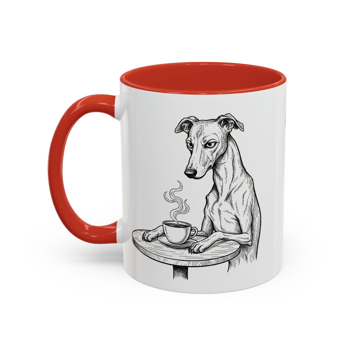 Grumpy Whippet Coffee Club — Art Print / Mug